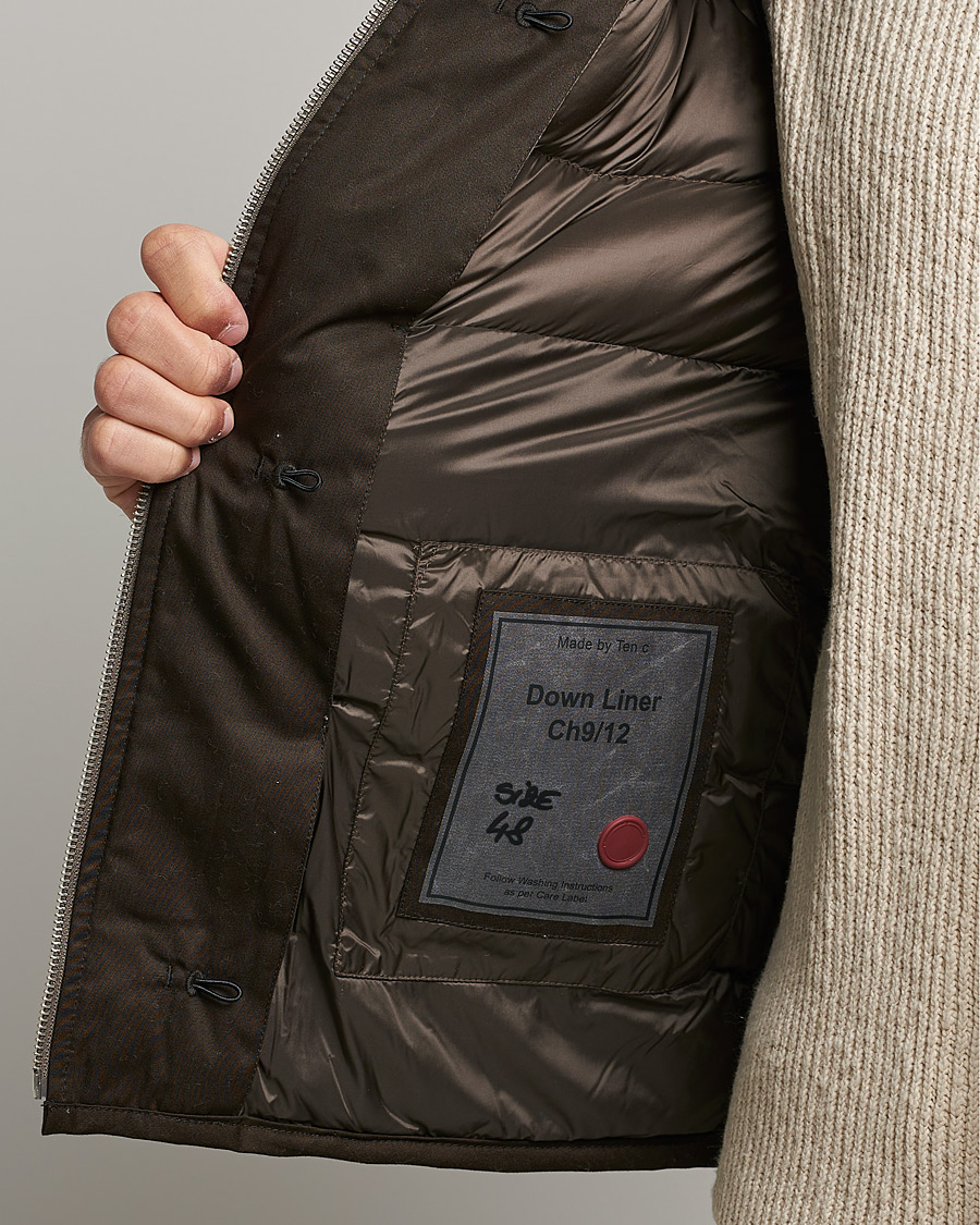 Herre | Jakker | Ten c | Hooded Down Liner Brown