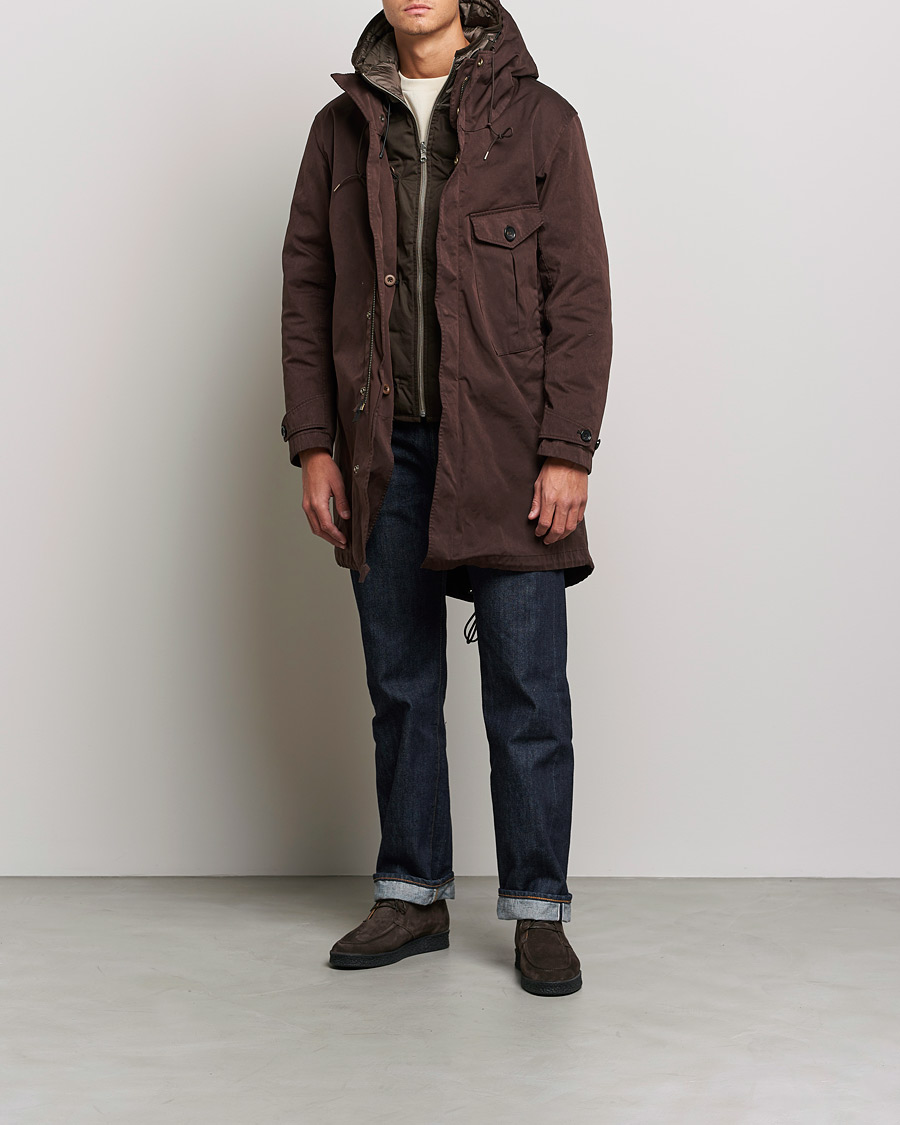Herre | Jakker | Ten c | Hooded Down Liner Brown