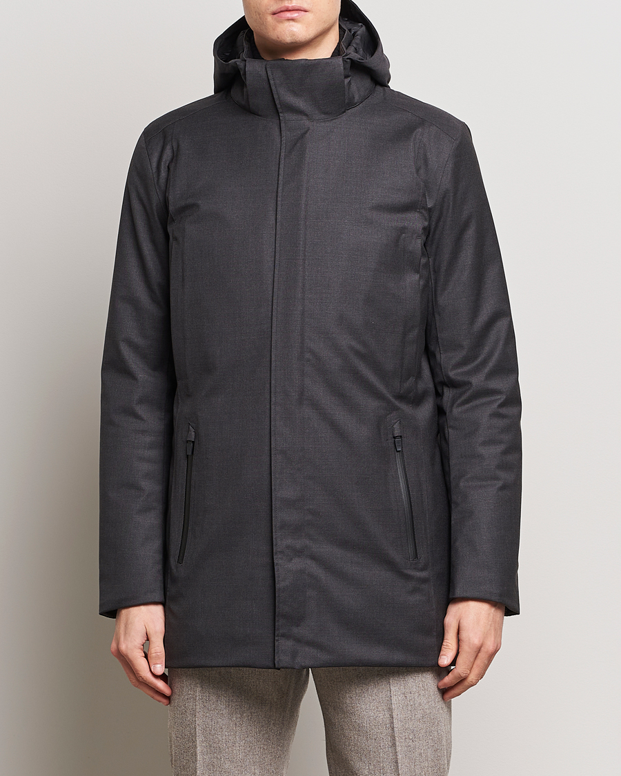 Herre | Business & Beyond | UBR | Regulator Parka Savile Grey Wool