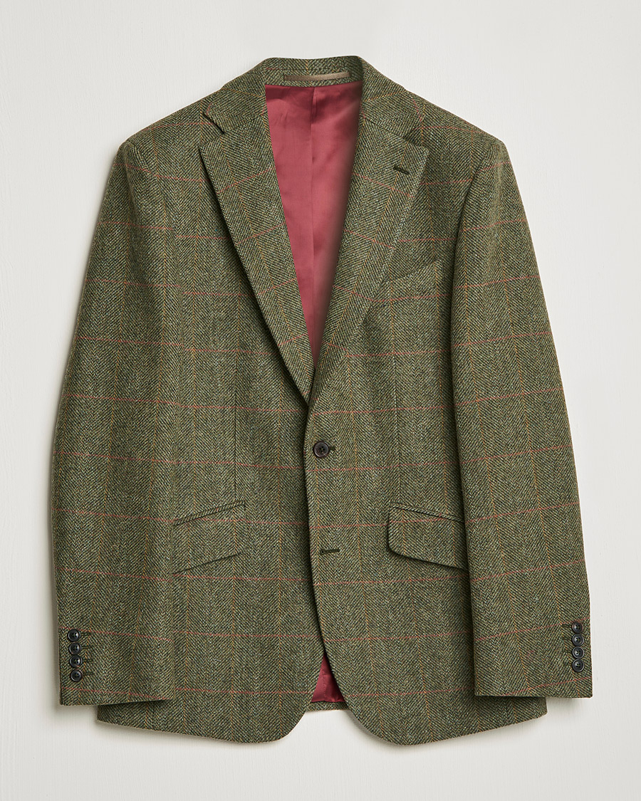 Herre | Blazere & jakker | Walker Slater | Edward Lambswool Tweed Blazer Green