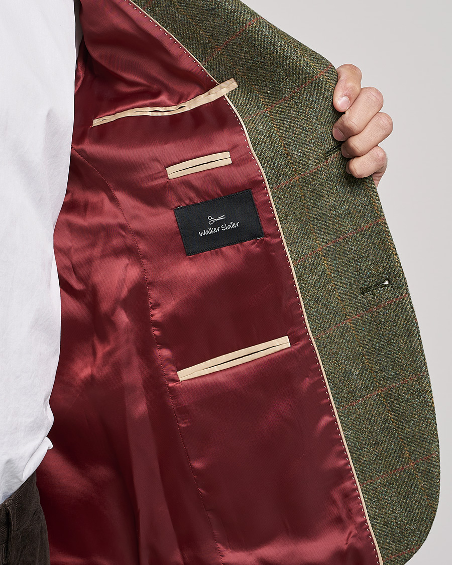 Herre | Blazere & jakker | Walker Slater | Edward Lambswool Tweed Blazer Green