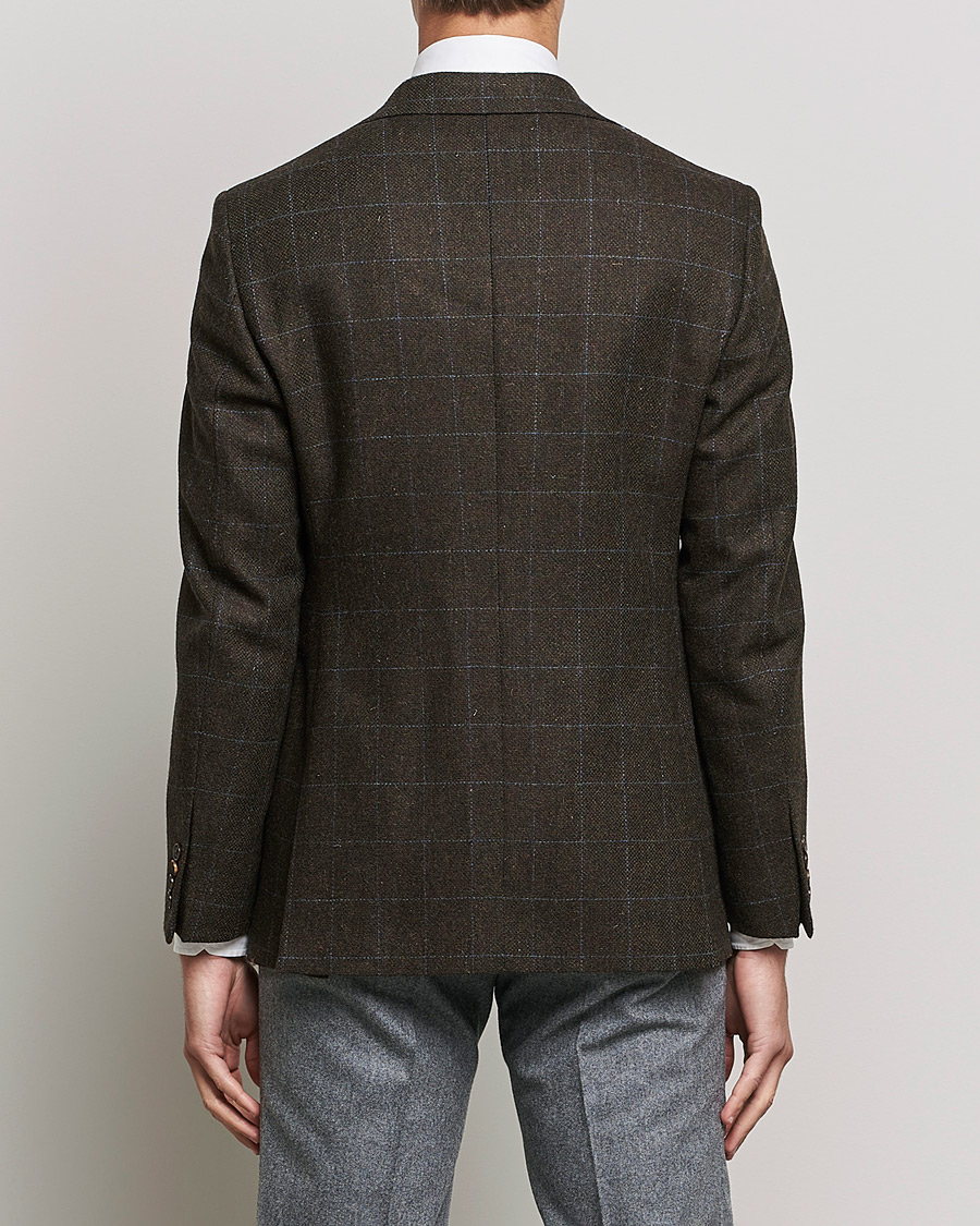 Herre | Blazere & jakker | Walker Slater | Edward Lambswool Windowpane Blazer Dark Brown