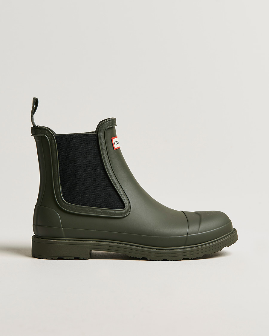 handling Forkortelse Derfra Hunter Boots Commando Chelsea Boot Dark Olive - CareOfCarl.dk