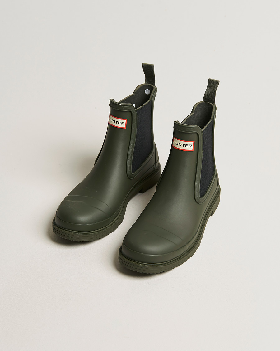 handling Forkortelse Derfra Hunter Boots Commando Chelsea Boot Dark Olive - CareOfCarl.dk