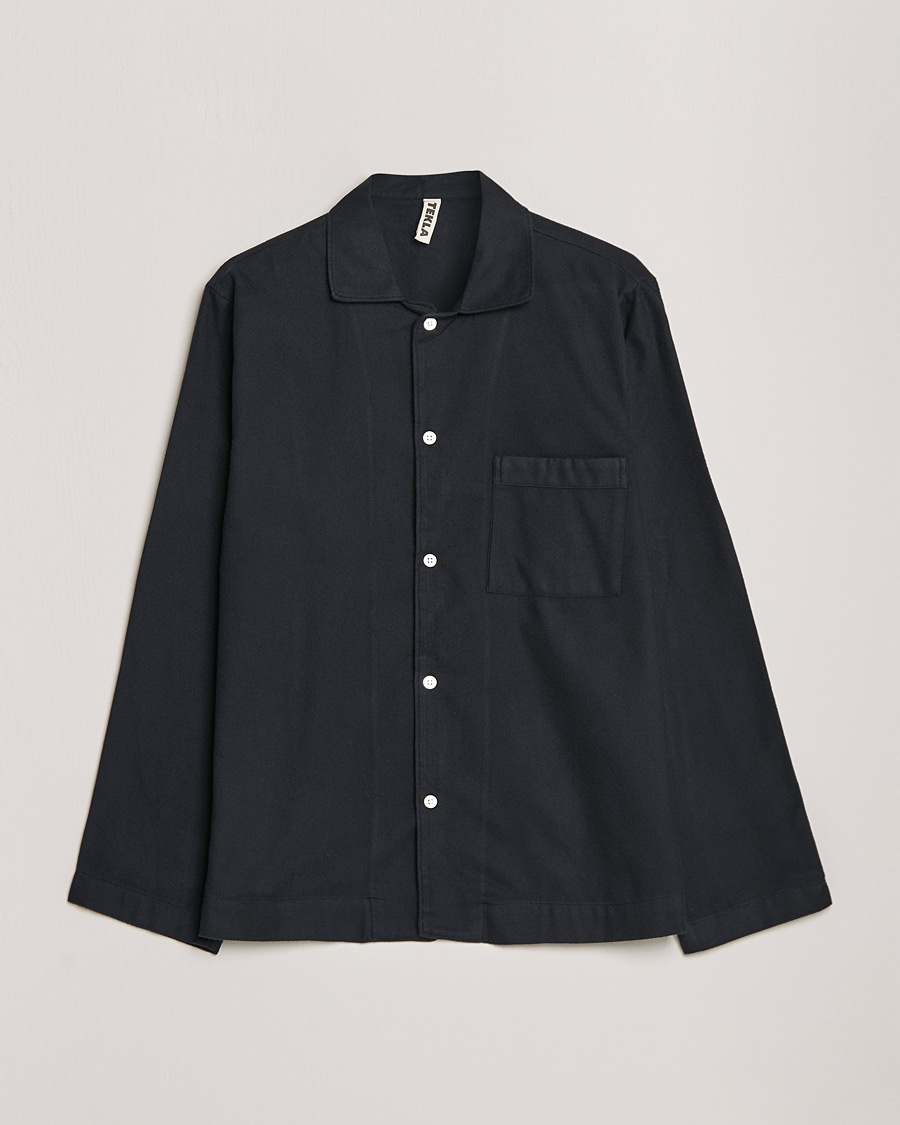 Herre |  | Tekla | Flannel Pyjama Shirt Lucid Black