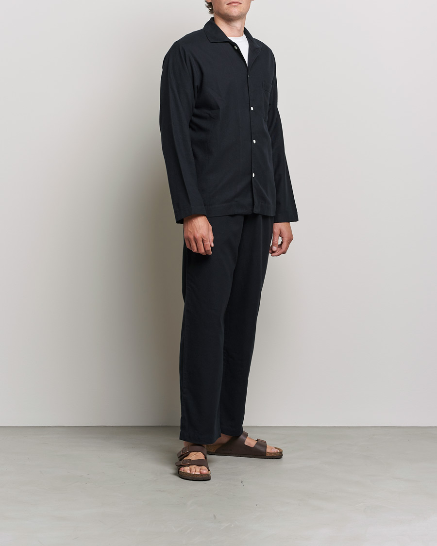 Herre | Pyjamas & Morgenkåber | Tekla | Flannel Pyjama Shirt Lucid Black