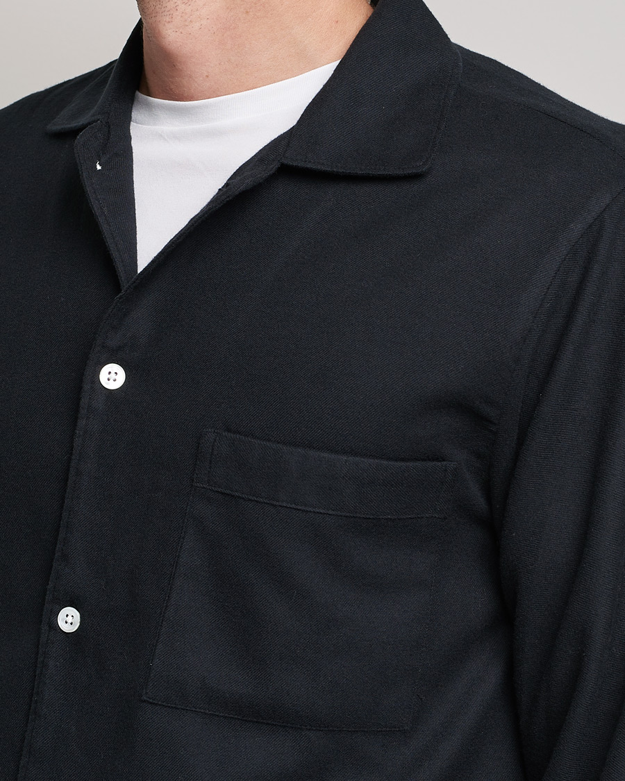 Herre | Pyjamas & Morgenkåber | Tekla | Flannel Pyjama Shirt Lucid Black
