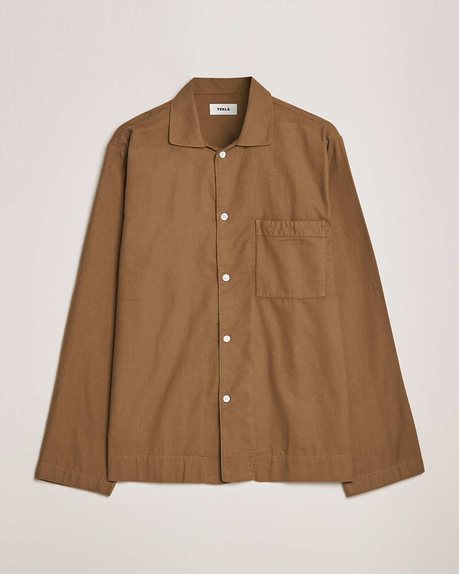 Herre | Pyjamas & Morgenkåber | Tekla | Flannel Pyjama Shirt Moss