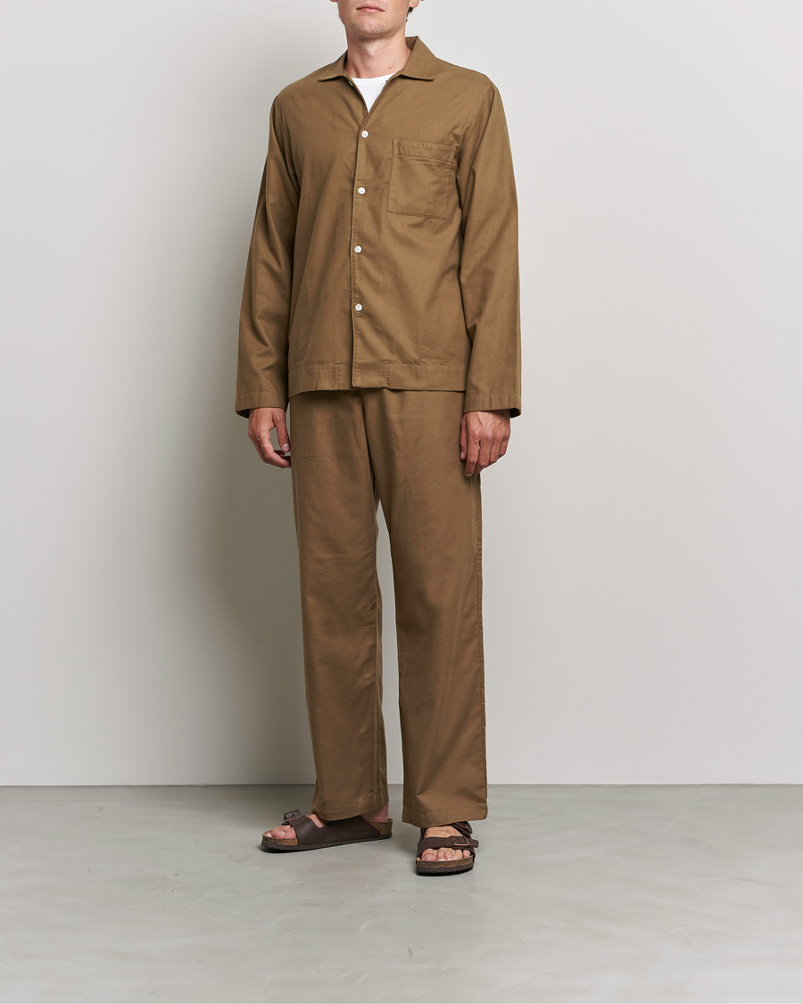 Herre | Pyjamas & Morgenkåber | Tekla | Flannel Pyjama Shirt Moss