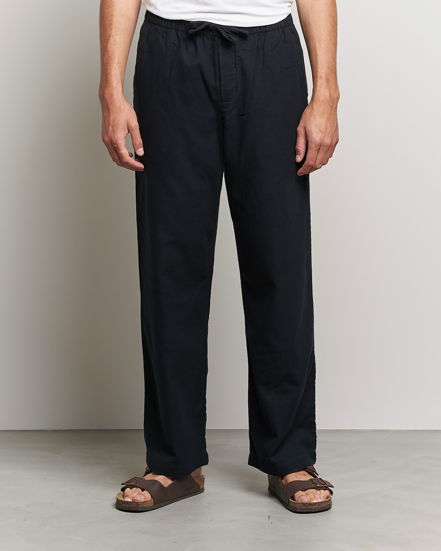 Herre | New Nordics | Tekla | Flannel Pyjama Pants Lucid Black