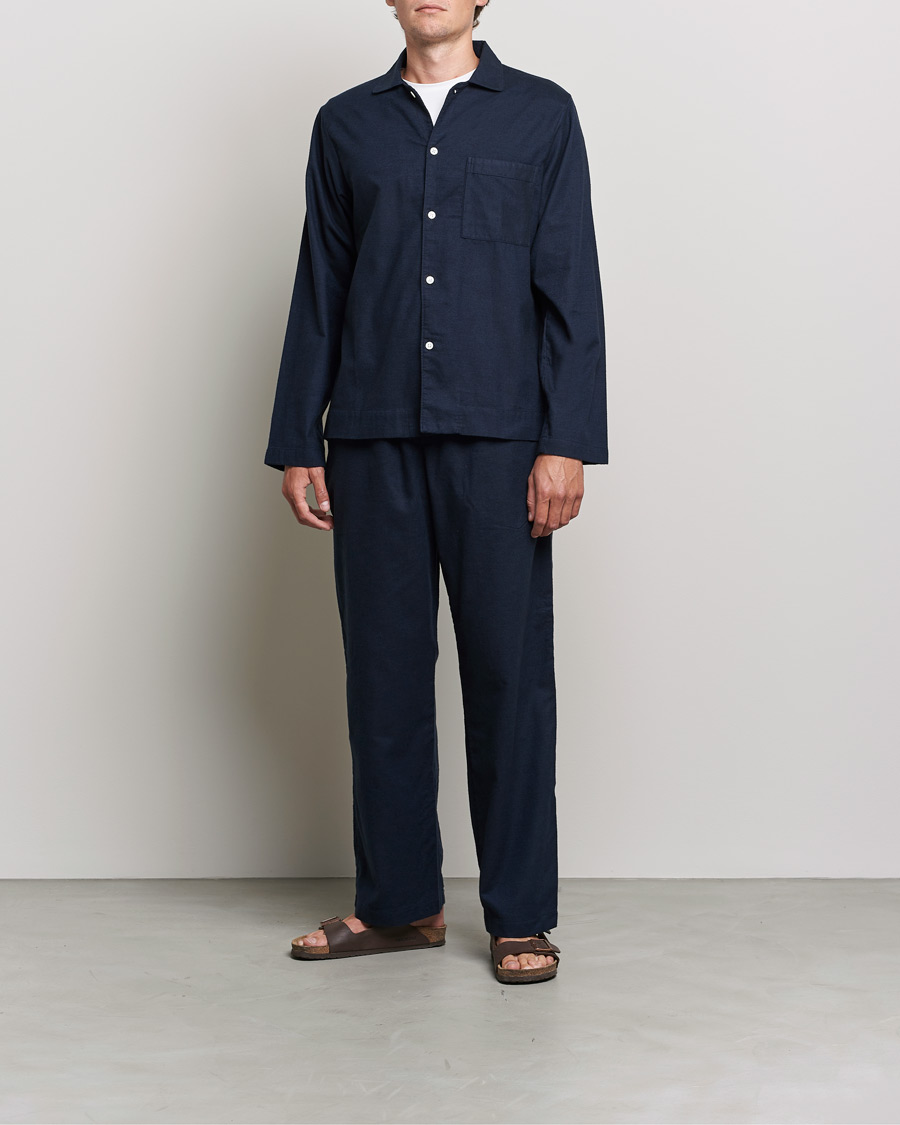 Herre | Loungewear | Tekla | Flannel Pyjama Pants Midnight Blue