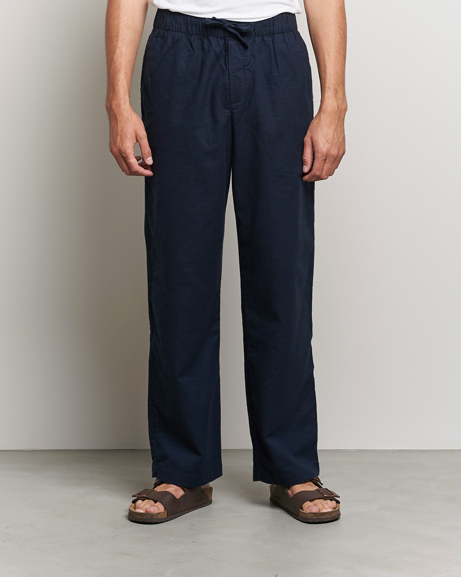 Herre | Pyjamas & Morgenkåber | Tekla | Flannel Pyjama Pants Midnight Blue