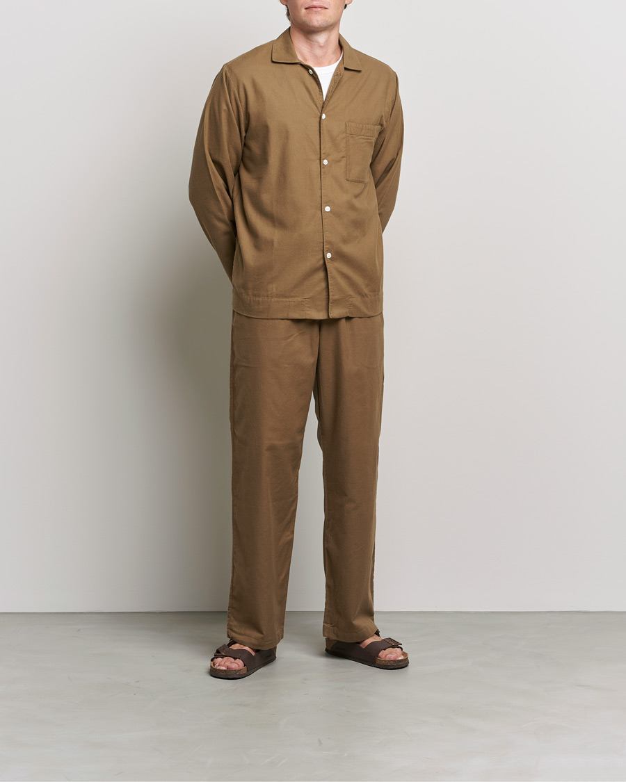 Herre | Pyjamasbukser | Tekla | Flannel Pyjama Pants Moss