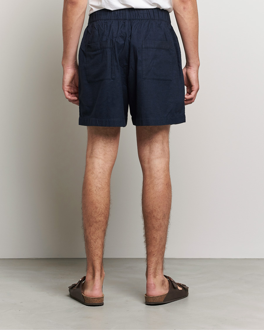 Herre | Pyjamas & Morgenkåber | Tekla | Flannel Pyjama Shorts Midnight Blue