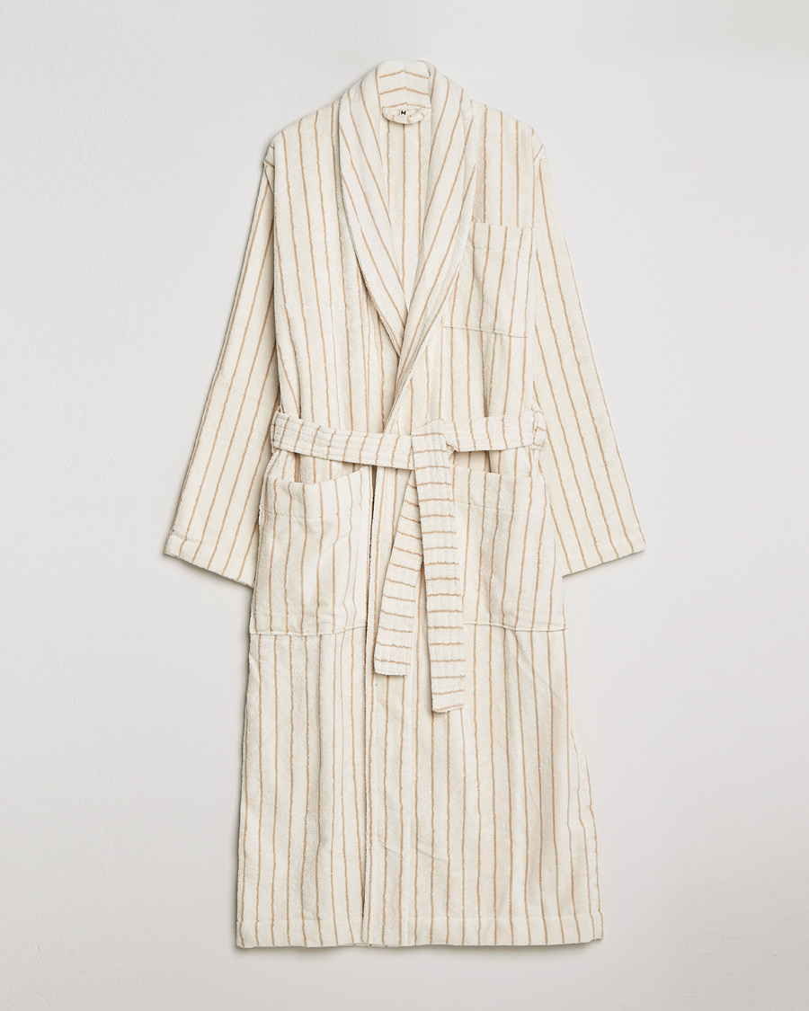 Herre |  | Tekla | Organic Terry Classic Bathrobe Sienna Stripes