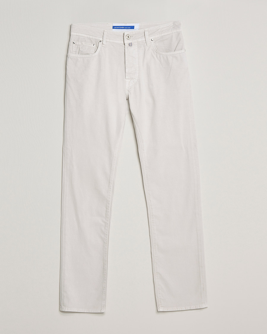 Herre | Bukser | Jacob Cohën | Bard 5-Pocket Cotton Trousers Off White