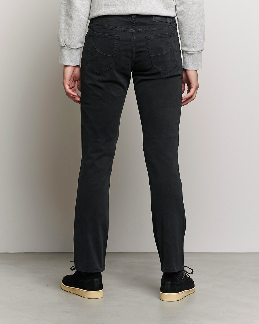 Herre | Bukser | Jacob Cohën | Bard 5-Pocket Cotton Trousers Black
