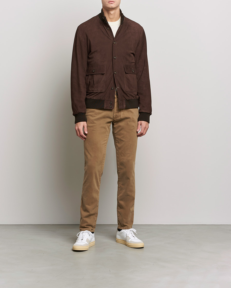 Herre | 5-pocket bukser | Jacob Cohën | Bard 5-Pocket Cotton Trousers Light Brown
