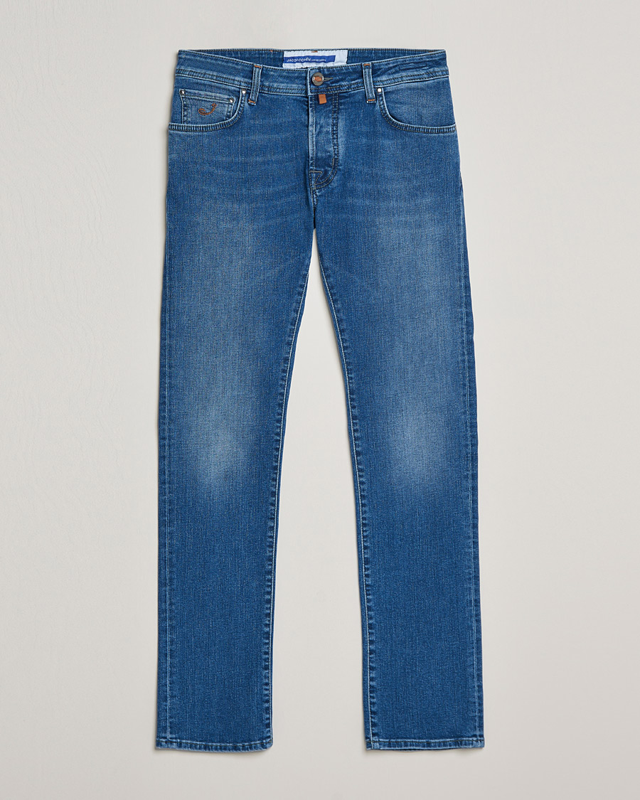 Herre | Jeans | Jacob Cohën | Nick Slim Fit Stretch Jeans Light Blue