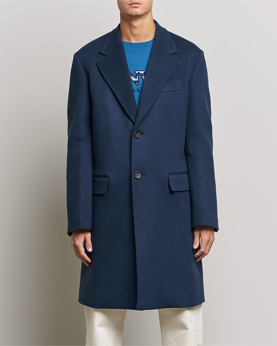 Herre | Jakker | Lanvin | Classic Wool Coat Midnight Blue