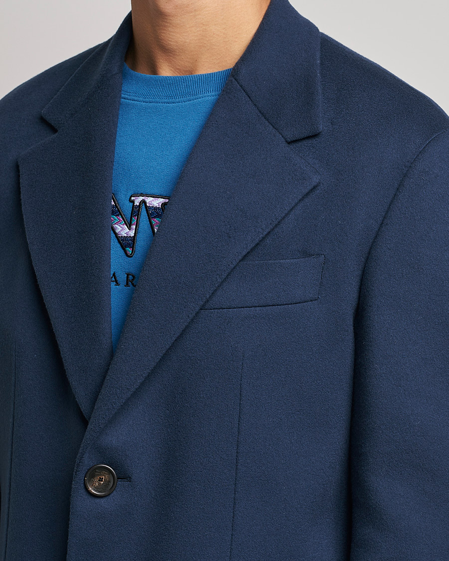 Herre | Jakker | Lanvin | Classic Wool Coat Midnight Blue