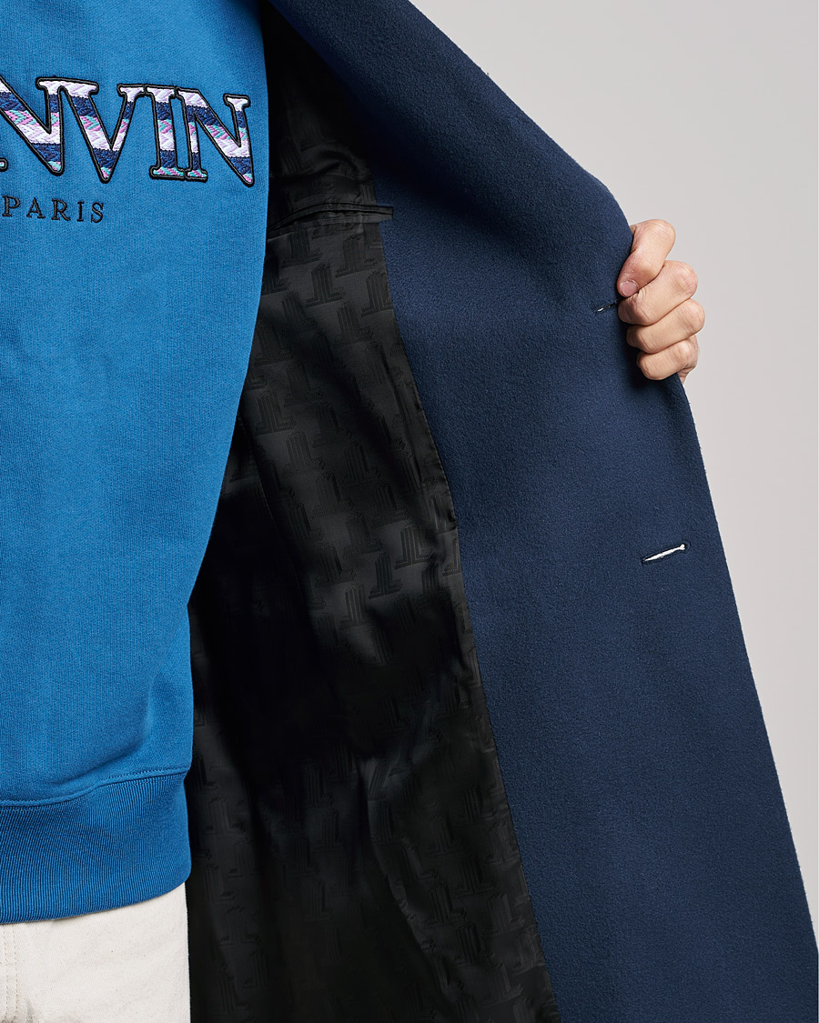 Herre | Jakker | Lanvin | Classic Wool Coat Midnight Blue