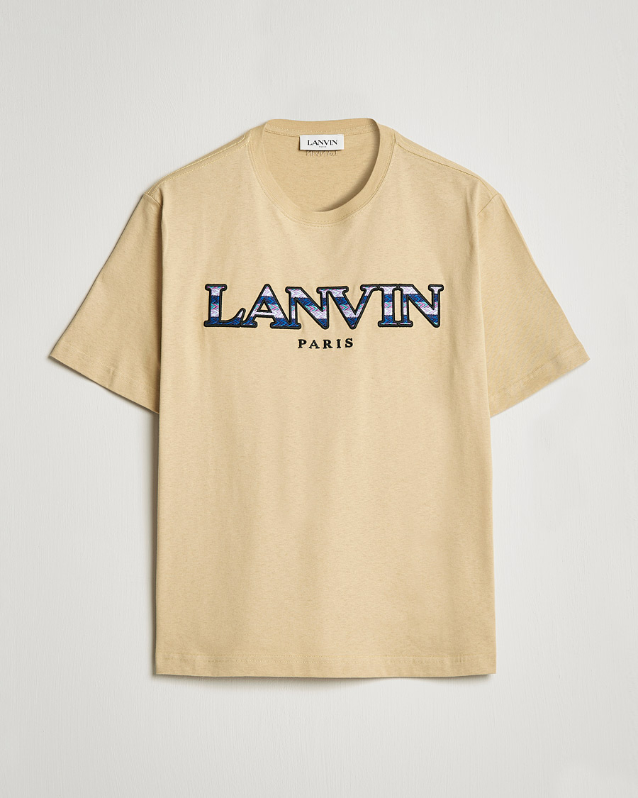 Herre |  | Lanvin | Curb Logo T-Shirt Beige