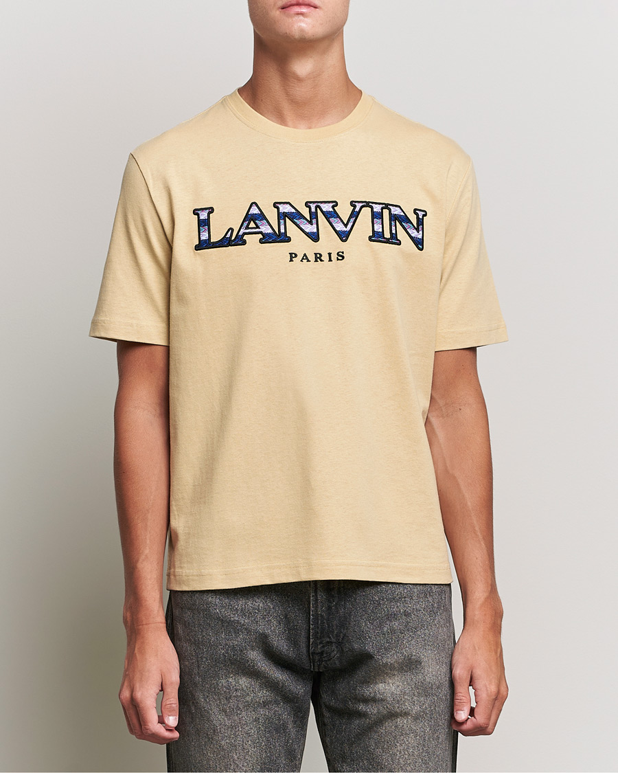 Herre | Lanvin | Lanvin | Curb Logo T-Shirt Beige