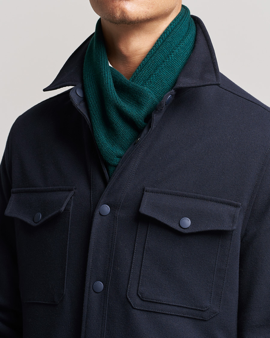 Herre |  | Piacenza Cashmere | Short Loop Cashmere Scarf Racing Green