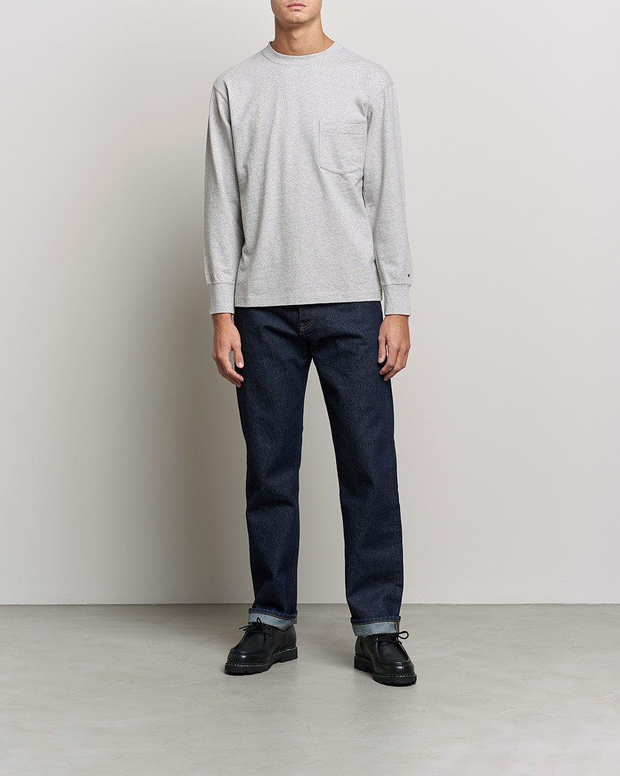 Herre | T-Shirts | Snow Peak | Recycled Cotton Heavy L/S T shirt Medium Grey