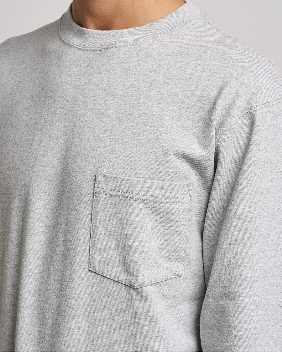 Herre | T-Shirts | Snow Peak | Recycled Cotton Heavy L/S T shirt Medium Grey
