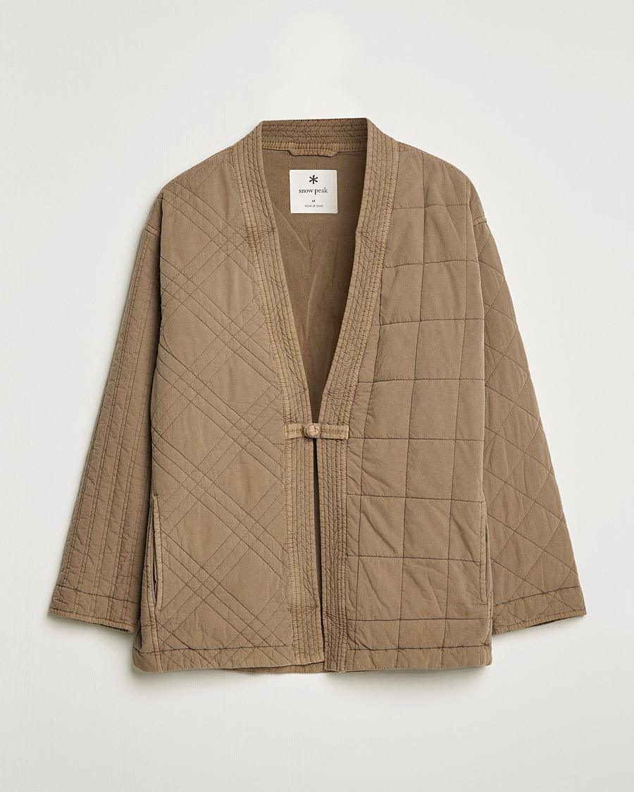 Herre | Trøjer | Snow Peak | Patchwork Quilted Noragi Jacket Brown