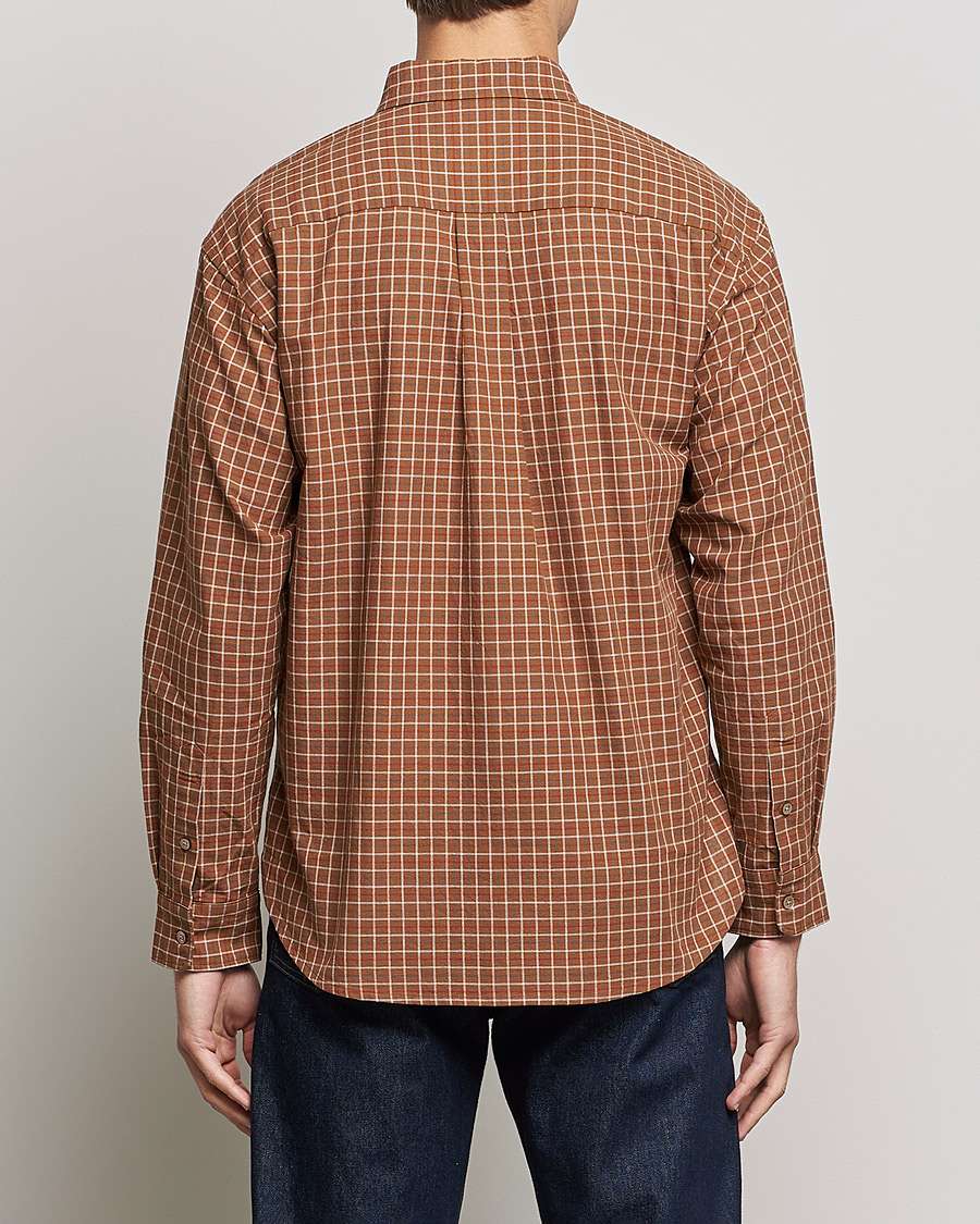 Herre | Skjorter | Snow Peak | Warm Cotton Button Down Shirt Brown Check