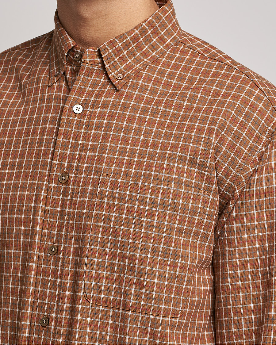 Herre | Skjorter | Snow Peak | Warm Cotton Button Down Shirt Brown Check