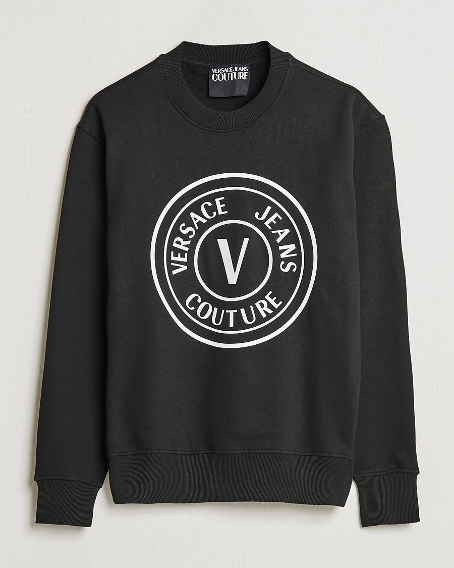 Herre | Trøjer | Versace Jeans Couture | Big V Emblem Sweatshirt Black