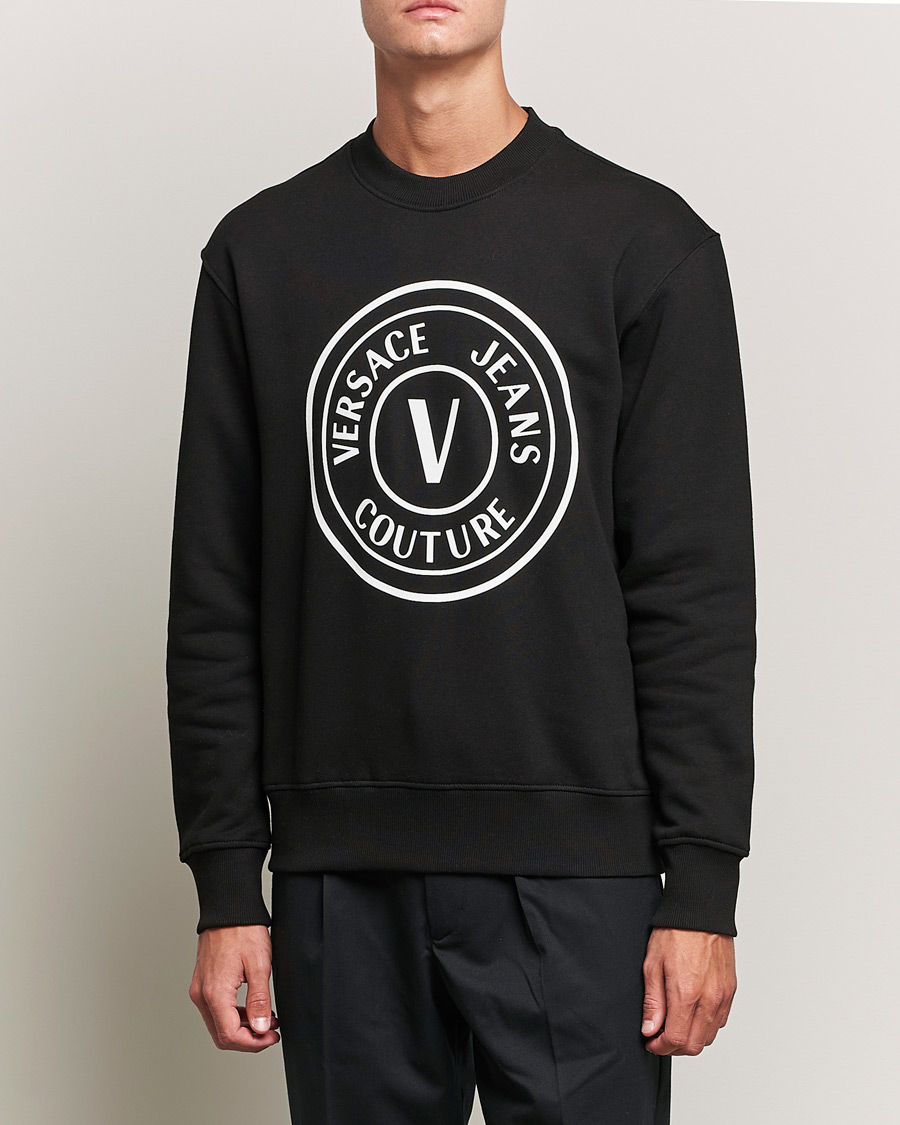 Herre | Trøjer | Versace Jeans Couture | Big V Emblem Sweatshirt Black