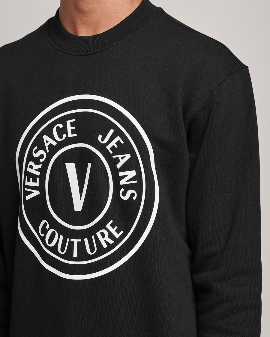 Herre | Trøjer | Versace Jeans Couture | Big V Emblem Sweatshirt Black