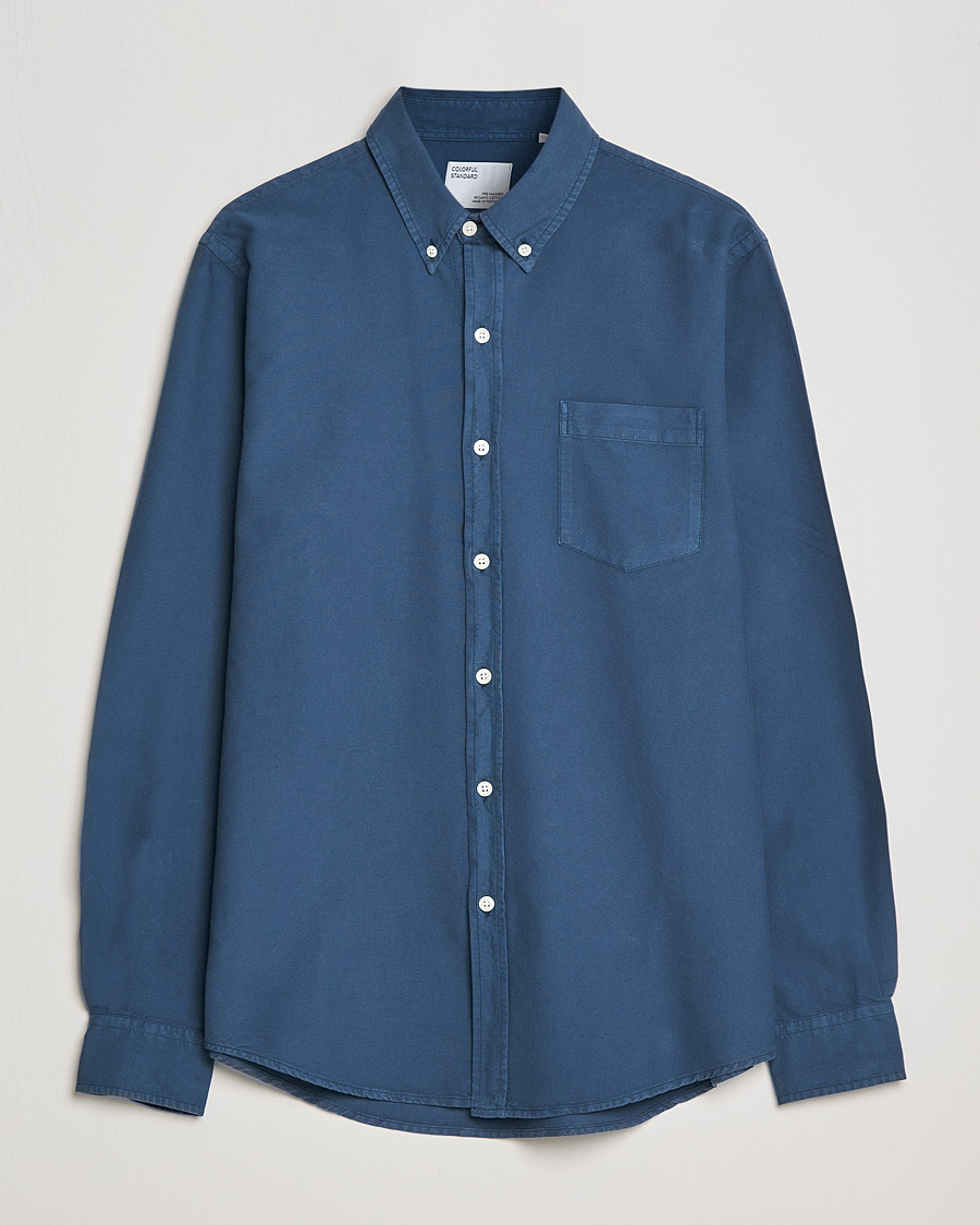 Herre | Colorful Standard | Colorful Standard | Classic Organic Oxford Button Down Shirt Petrol Blue