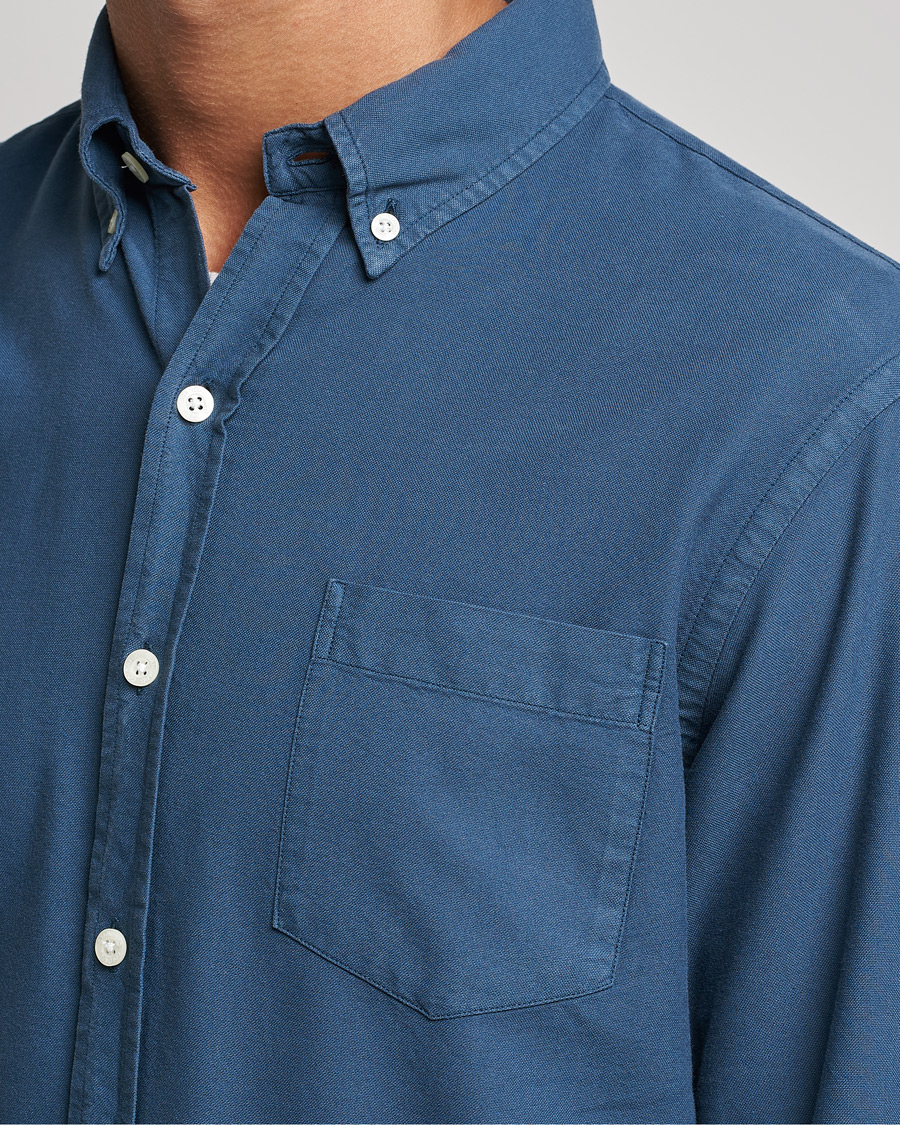 Herre | Skjorter | Colorful Standard | Classic Organic Oxford Button Down Shirt Petrol Blue