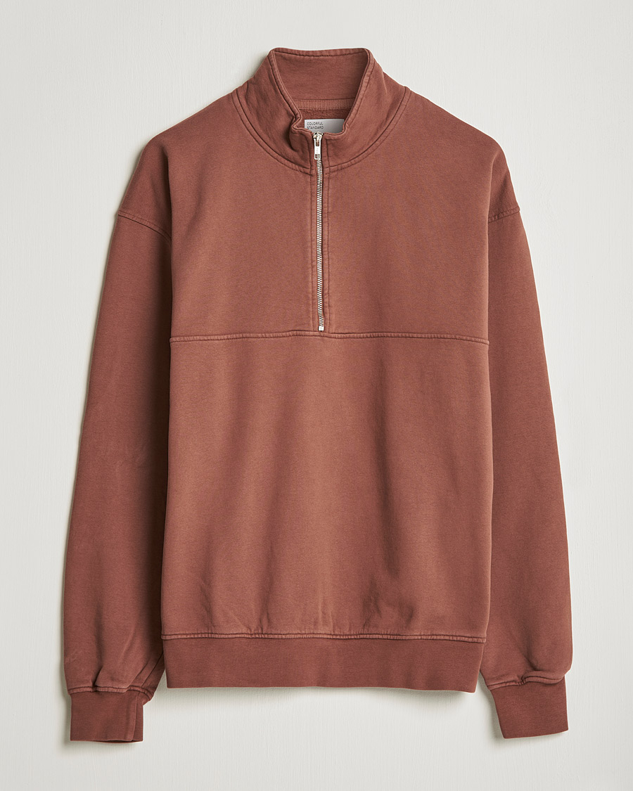 Herre | Trøjer | Colorful Standard | Classic Organic Half-Zip Cinnamon Brown