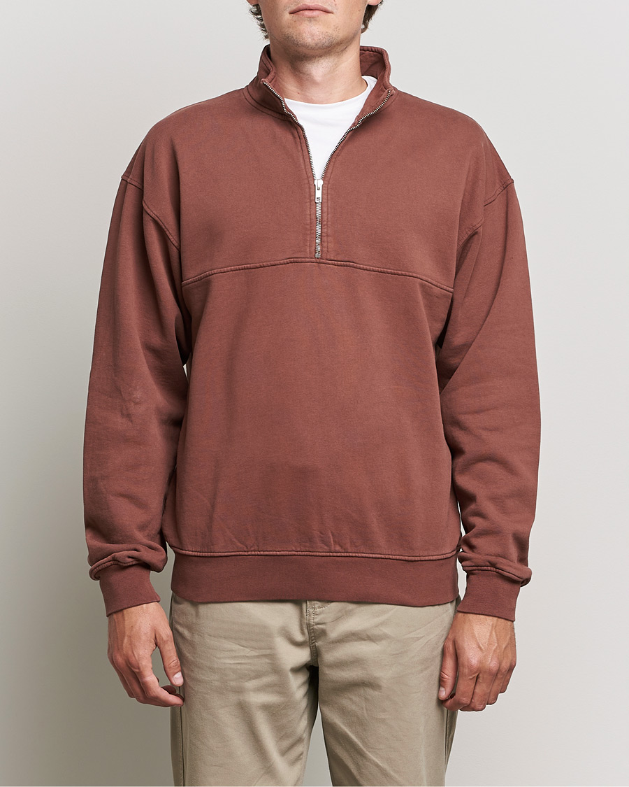 Herre | Trøjer | Colorful Standard | Classic Organic Half-Zip Cinnamon Brown