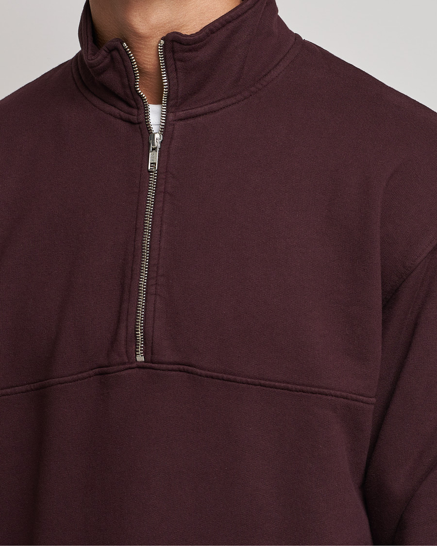 Herre | Trøjer | Colorful Standard | Classic Organic Half-Zip Oxblood Red