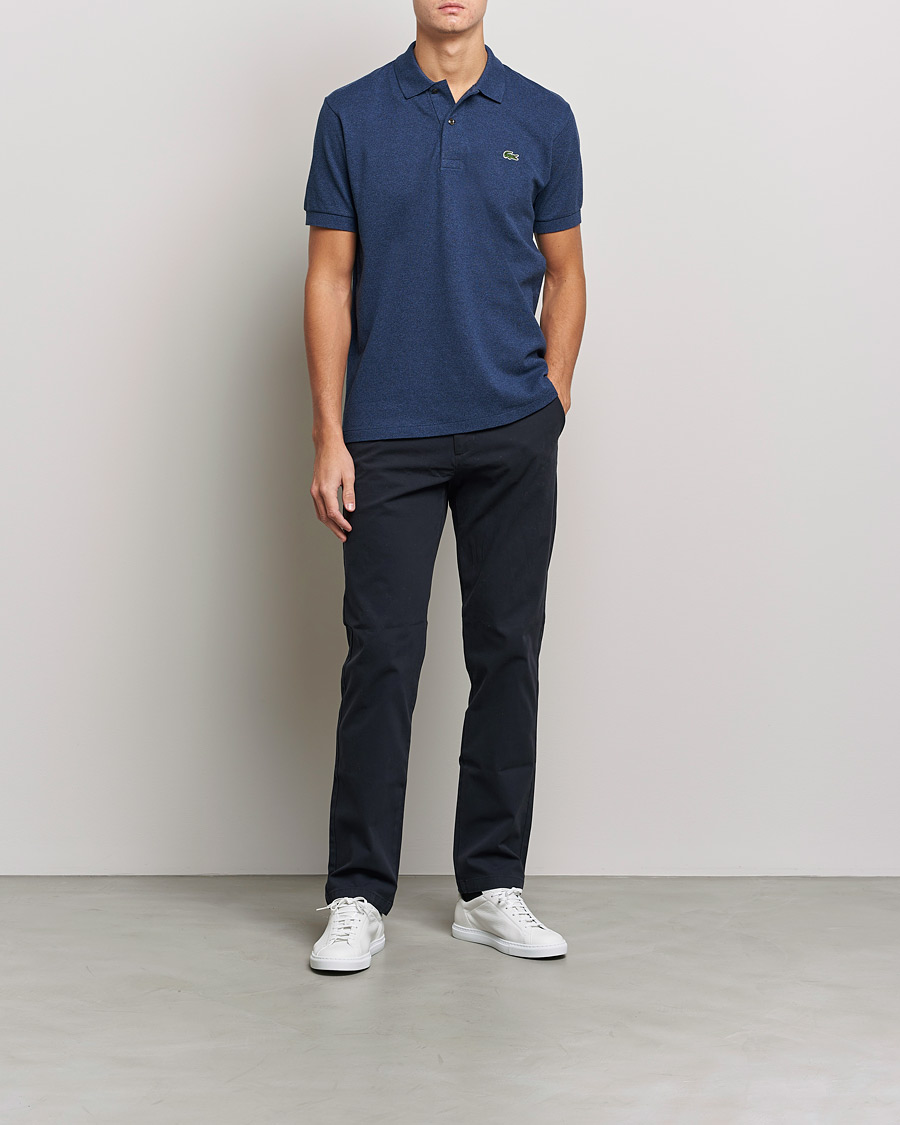 Herre | Polotrøjer | Lacoste | Original Polo Melange Piké Dark Indigo Blue