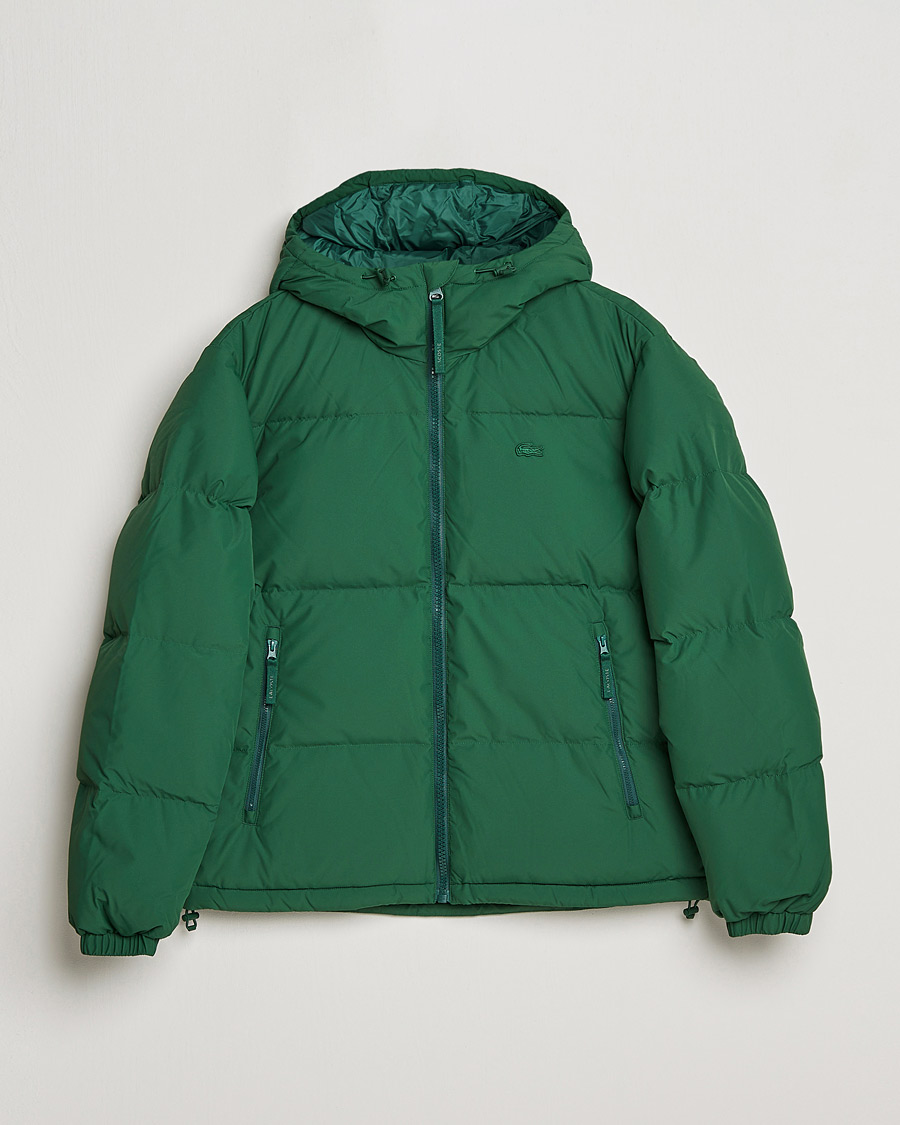 analog region Tether Lacoste Hooded Lightweight Jacket Green - CareOfCarl.dk