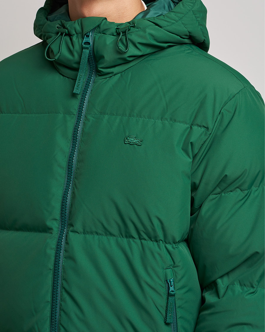 analog region Tether Lacoste Hooded Lightweight Jacket Green - CareOfCarl.dk