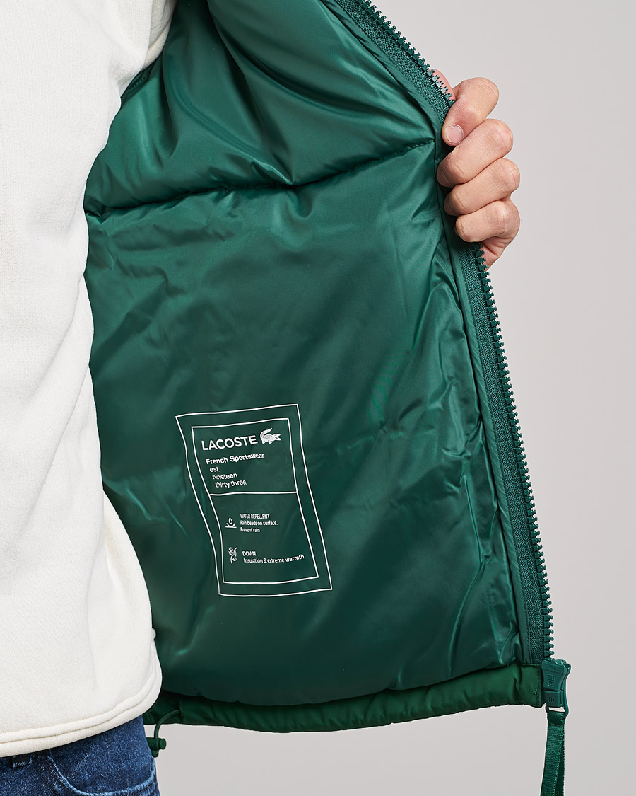 analog region Tether Lacoste Hooded Lightweight Jacket Green - CareOfCarl.dk