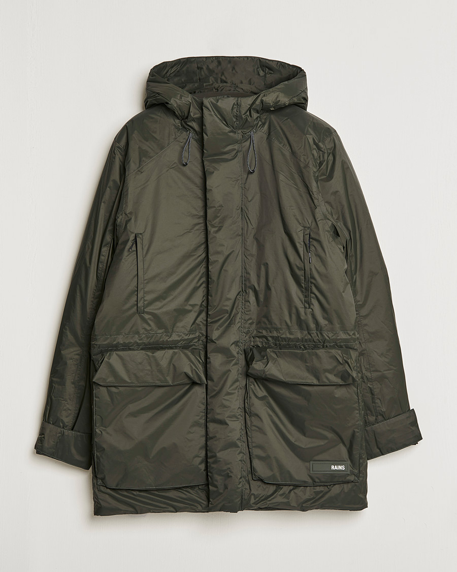Herre | Jakker | RAINS | Alpine Nylon Parka Green