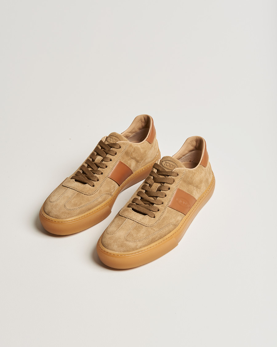 Herre | Tod's Cassetta Sneakers Camel Suede | Tod's | Cassetta Sneakers Camel Suede