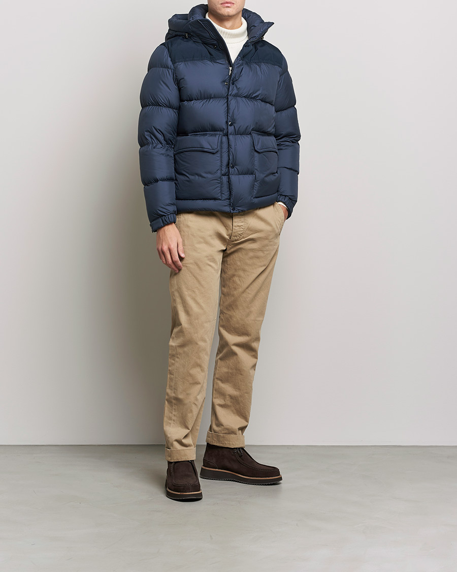 Herre | Jakker | Woolrich | Microfiber Sierra Padded Jacket Melton Blue