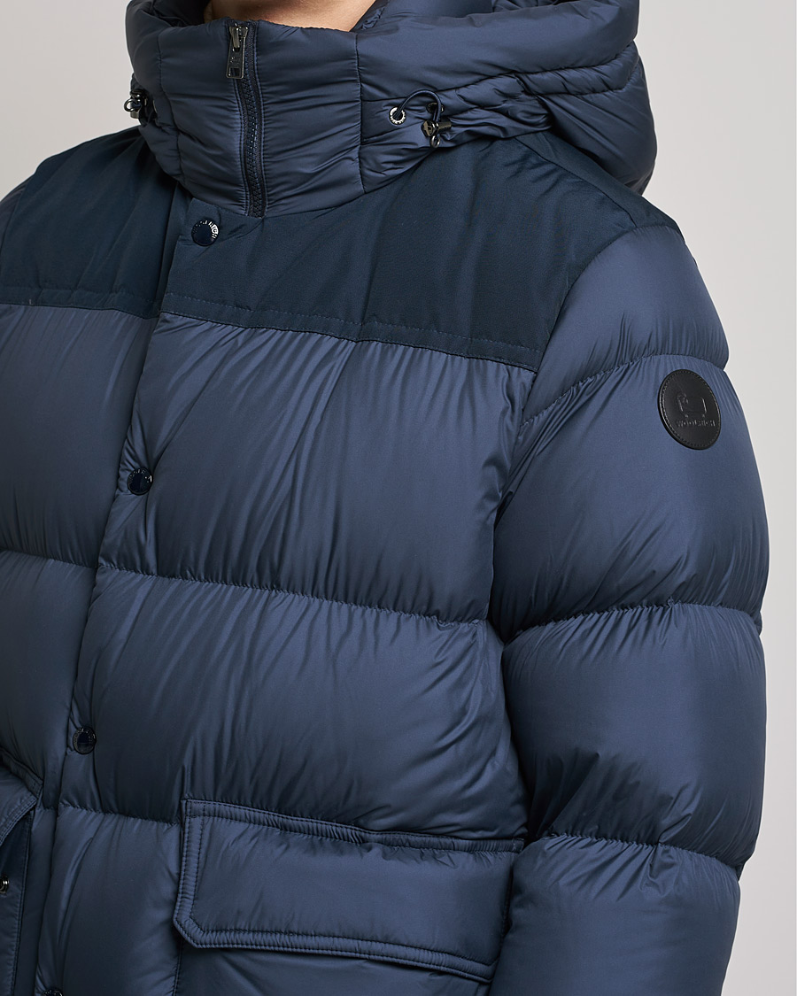 Herre | Jakker | Woolrich | Microfiber Sierra Padded Jacket Melton Blue